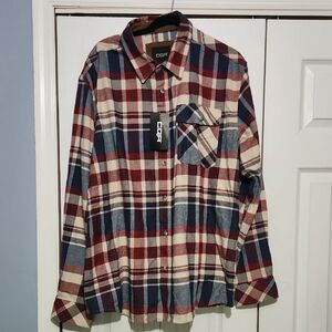 CQR Tactical  Plaid Button-Up Shirt